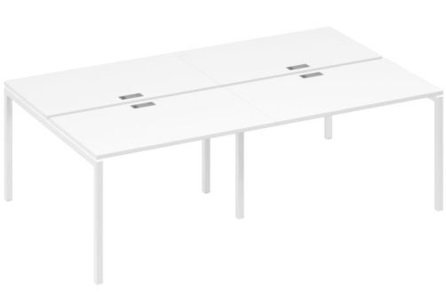 Рабочая станция 4х120 Мира Лофт, цвет белый премиум + белый