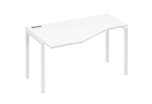Стол эргономичный левый Техно Мира Лофт, цвет белый премиум + белый