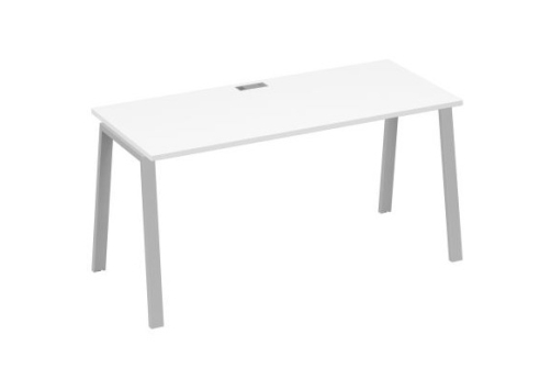 Стол письменный Мира Трио, цвет белый премиум + серый