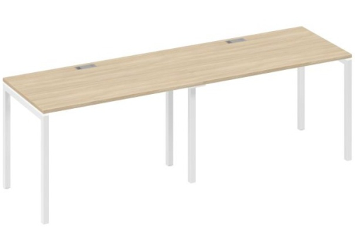 Рабочая станция 2х120 Мира Лофт, цвет дуб скандинавский + белый