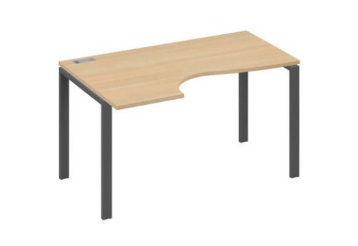Стол эргономичный левый Мира Нумо, цвет натуральный дуб + антрацит