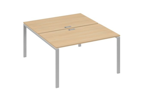 Рабочая станция (2х140) Мира Нумо, цвет натуральный дуб + серый