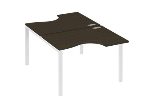 Рабочая станция эргономичная (2х120) Мира Нумо, цвет венге + белый