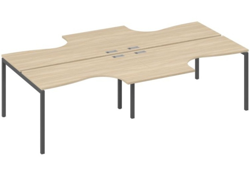 Рабочая станция эргономичная 4х140 Классика Мира Лофт, цвет дуб скандинавский + антрацит