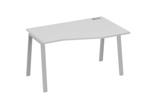 Стол эргономичный правый 140 Мира Трио, цвет серый + серый