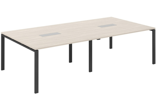 Стол переговорный Индиго Сет, цвет дуб светлый + антрацит