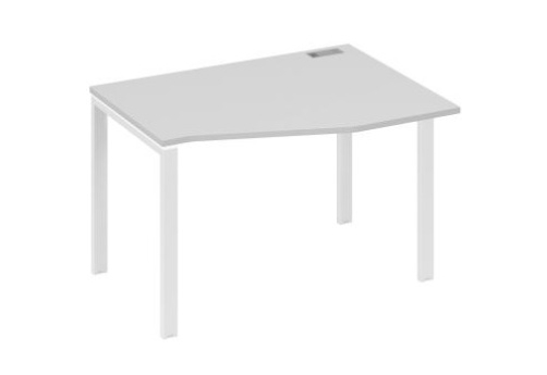 Стол эргономичный правый Мира Нумо, цвет серый + белый