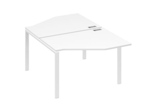 Рабочая станция эргономичная (2х120) Мира Нумо, цвет белый премиум + белый