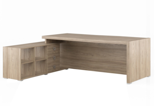 Стол письменный на опорной тумбе, цвет вяз