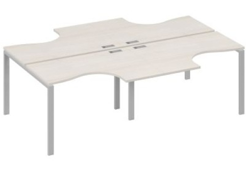 Рабочая станция эргономичная (4х120) Мира Нумо, цвет дуб шамони + серый