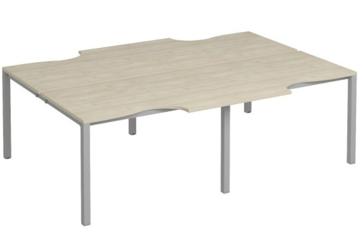 Рабочая станция эргономичная (4х120) Прайм Металл 50, цвет шамони светлый + серый
