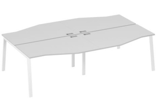 Рабочая станция эргономичная (4х140) Мира Нумо, цвет серый + белый