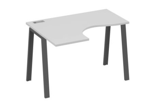 Стол эргономичный левый Мира Трио, цвет серый + антрацит