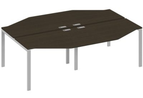 Рабочая станция эргономичная (4х120) Мира Нумо, цвет венге + серый