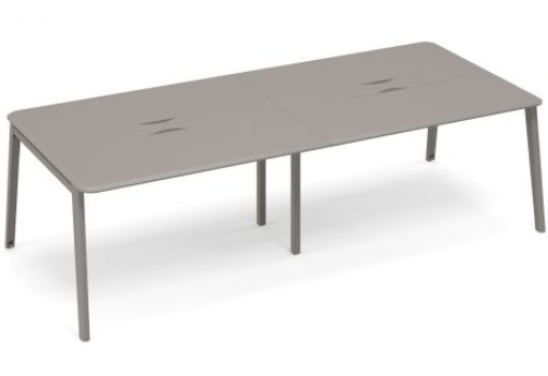 Стол для переговоров Види Металл, цвет мокко