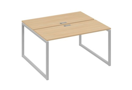 Рабочая станция (2х140) Мира Одри, цвет натуральный дуб + серый