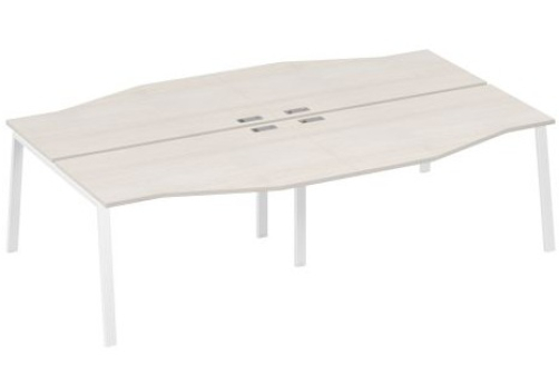 Станция рабочая эргономичная 4х140 Мира Трио, цвет дуб шамони + белый