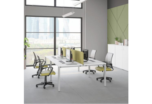 Рабочая станция (4х100) Прайм Металл 50, цвет белый + серый