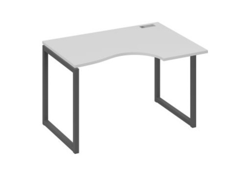 Стол эргономичный правый Мира Одри, цвет серый + антрацит