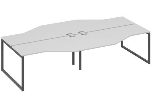 Рабочая станция эргономичная (4х160) Мира Одри, цвет серый + антрацит