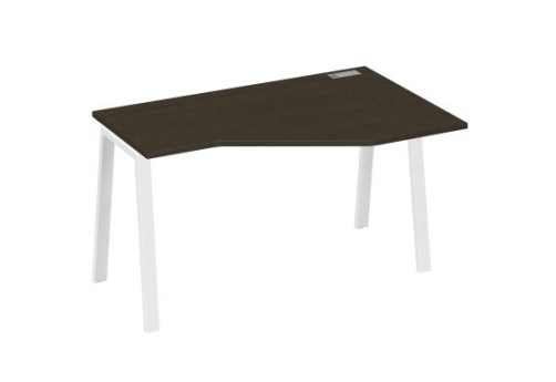 Стол эргономичный правый Мира Трио, цвет венге + белый