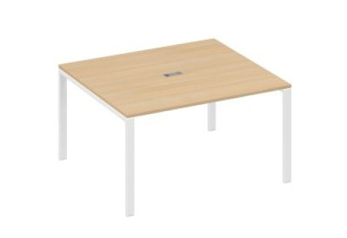 Стол для переговоров прямоугольный Мира Нумо, цвет натуральный дуб + белый