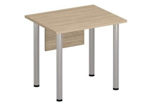 Стол письменный на хромированных опорах с экраном Тарли Хром, цвет вяз светлый