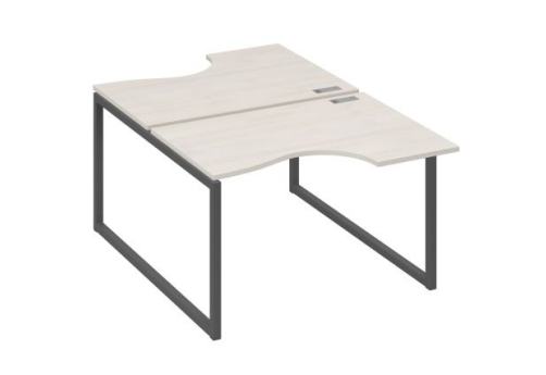 Рабочая станция эргономичная (2х120) Мира Одри, цвет дуб шамони + антрацит