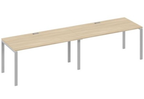 Рабочая станция (2х160) Мира Нумо, цвет дуб скандинавский + серый