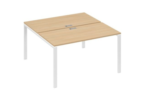 Рабочая станция (2х140) Мира Нумо, цвет натуральный дуб + белый