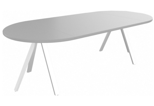 Стол для переговоров овальный, цвет белый