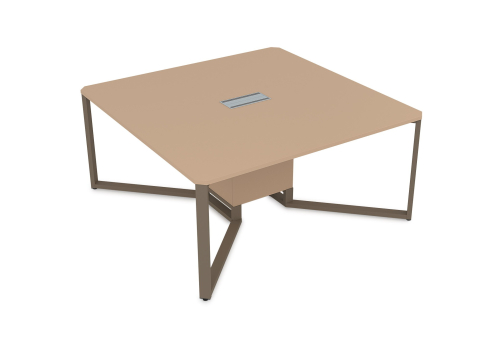 Стол-квадрат, цвет мокко + табак