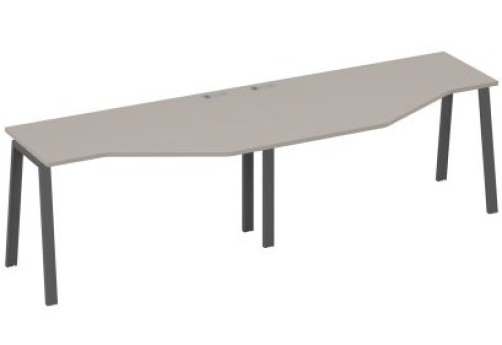 Рабочая станция эргономичная 2х140 Мира Трио, цвет мокко премиум + антрацит