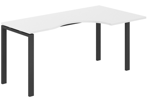 Стол эргономичный правый Индиго Сет, цвет белый + антрацит