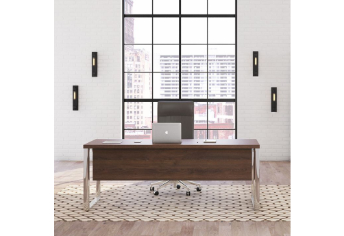 Стол руководителя с экраном Римини, цвет дуб темный