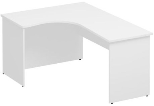 Стол эргономичный левый Прайм, цвет белый