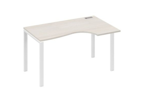 Стол эргономичный правый Мира Нумо, цвет дуб шамони + белый