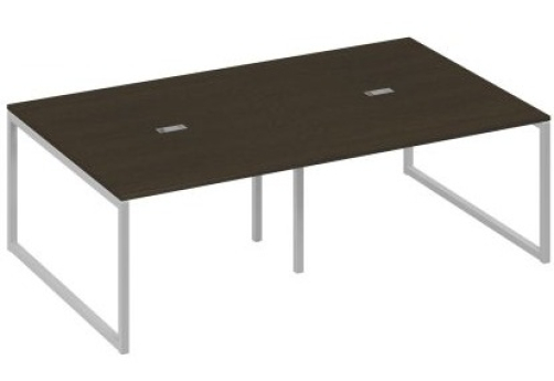 Стол для переговоров прямоугольный Мира Одри, цвет венге + серый