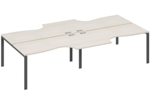 Рабочая станция эргономичная (4х160) Мира Нумо, цвет дуб шамони + антрацит