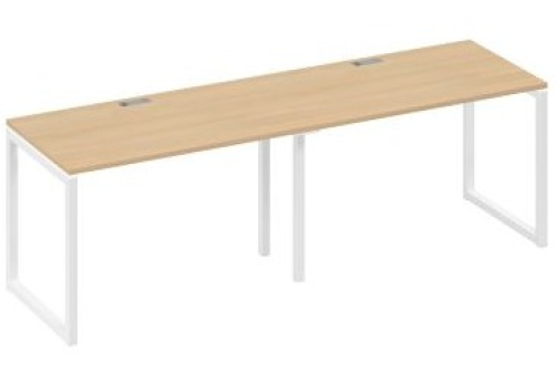 Рабочая станция (2х120) Мира Одри, цвет натуральный дуб + белый