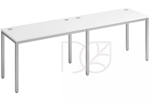 Бенч-система на 2 рабочих места, цвет белый