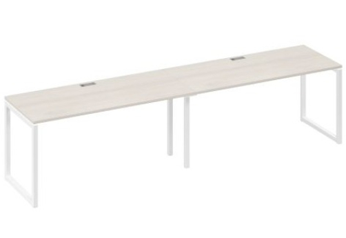 Рабочая станция (2х160) Мира Одри, цвет дуб шамони + белый