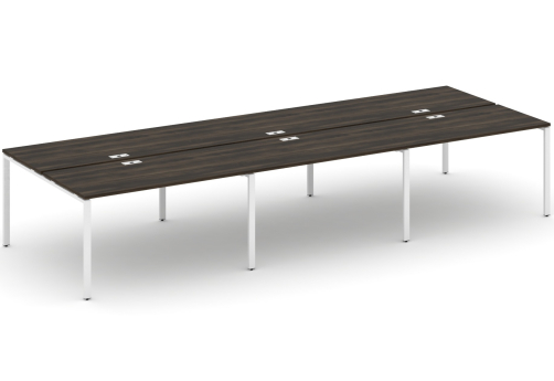 Рабочая станция на 6 мест Динен, цвет дуб мали-белый