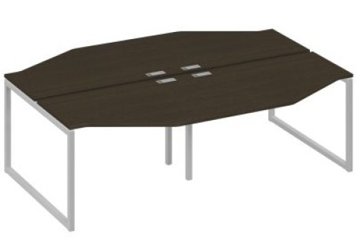 Рабочая станция эргономичная (4х120) Мира Одри, цвет венге + серый