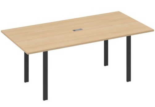 Стол для переговоров прямоугольный Мира Нумо, цвет натуральный дуб + антрацит