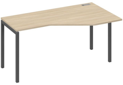 Стол эргономичный правый Техно Мира Лофт, цвет дуб скандинавский + антрацит