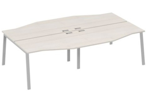 Станция рабочая эргономичная 4х140 Мира Трио, цвет дуб шамони + серый