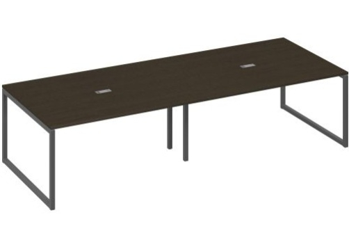 Стол для переговоров прямоугольный Мира Одри, цвет венге + антрацит
