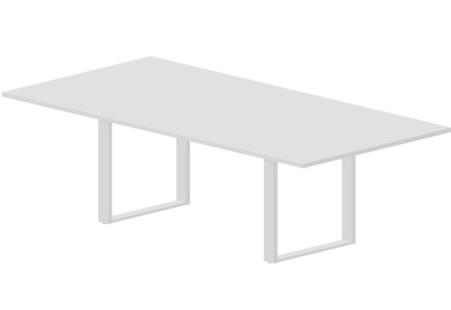 Стол для переговоров Бронкс Конференц, цвет белый + белый