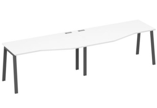 Станция рабочая эргономичная 2х160 Мира Трио, цвет белый премиум + антрацит